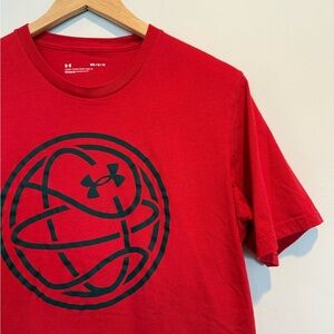 Under Armour Red Short Sleeve Basketball Tee